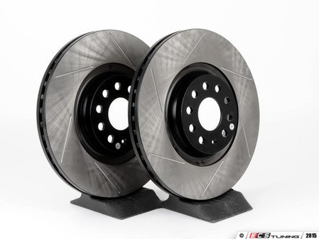 ES#2931660 - 340frsetKT - Slotted SportStop Front Rotors - Pair (340x30) - Reduce the fading, improve your braking - StopTech - Audi Volkswagen