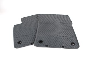 ES#345749 - 3C1061501528 - Front European All Season Rubber Floor Mats - Grey - (NO LONGER AVAILABLE) - A thin profile mat designed to protect your carpet year round - Genuine Volkswagen Audi - 