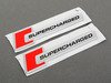 ES#2954135 - 4f0853601a2zzKT - "Supercharged" Badge Set - Red/Chrome  - Display your forced induction engine in brilliant Audi red - Genuine Volkswagen Audi - Audi