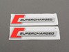 ES#2954135 - 4f0853601a2zzKT - "Supercharged" Badge Set - Red/Chrome  - Display your forced induction engine in brilliant Audi red - Genuine Volkswagen Audi - Audi