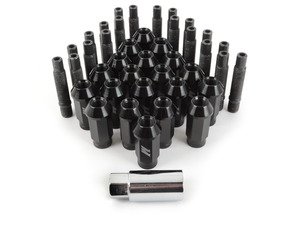ES#2959711 - 001467ecsbkKT - Wheel Stud Conversion Kit - Full Set - (NO LONGER AVAILABLE) - ECS wheel studs with black Mishimoto Aluminum lug nuts! - Assembled By ECS - 