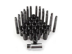 ES#2959734 - 001467ecsk2KT - Wheel Stud Conversion Kit - full Set - (NO LONGER AVAILABLE) - ECS wheel studs with black Mishimoto Aluminum lug nuts! - Assembled By ECS - 