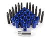 ES#2959742 - 001467ecsb3KT - Wheel Stud Conversion Kit - full set - ECS wheel studs with blue Mishimoto Aluminum lug nuts! - Assembled By ECS - BMW