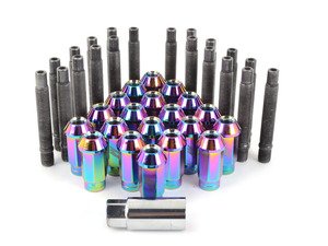 ES#2959723 - 001467ecsN2KT - Wheel Stud Conversion Kit - full Set - (NO LONGER AVAILABLE) - ECS wheel studs with neocrhome Mishimoto Aluminum lug nuts! - Assembled By ECS - 