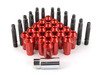 ES#2959709 - 001467ecsrdKT - Wheel Stud Conversion Kit - Full Set - ECS wheel studs with red Mishimoto Aluminum lug nuts! - Assembled By ECS - BMW