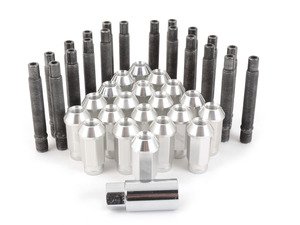 ES#2959717 - 001467ecss2KT - Wheel Stud Conversion Kit - full Set - ECS wheel studs with silver Mishimoto Aluminum lug nuts! - Assembled By ECS - BMW