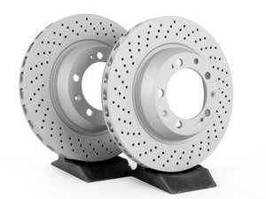 ES#2594260 - 99335204500KT1 - Z-Coated Rear Brake Rotors - Pair 12.67" (322mm) - Directional rear axle fitment - Both left and right - Zimmermann - Porsche