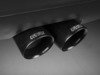 ES#2986535 - 006555ecs04a02KT - ECS UNIVERSAL Swivel Exhaust Tips - 3.5" Black Chrome - Pair - Stainless Steel exhaust tips featuring swivel attachments for maximum adjustability. 2.5" Swivel Inlet / 3.5" Double Wall, Slant Cut Outlet - ECS - Audi BMW Volkswagen Mercedes Benz MINI Porsche