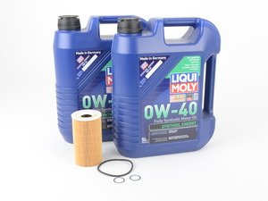 ES#2539319 - 99610722553KT2 - Liqui Moly Synthoil Oil Service Kit (0w-40) - Includes Hengst filter and Liqui Moly Synthoil Energy A40 Spec oil - Assembled By ECS - Porsche