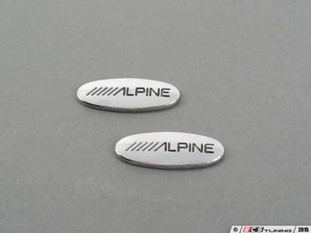 ES#2674464 - 65132292150 - Alpine Emblem - Pair - (NO LONGER AVAILABLE) - From the MINI Alpine HiFi kit - Genuine MINI - 