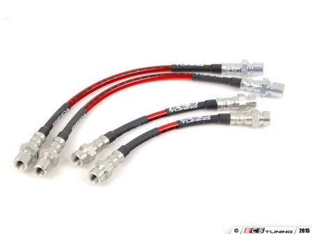 ES#2594848 - 002426ECS01KT - Exact-Fit Stainless Steel Brake Lines - Kit - DOT-compliant kit to improve pedal feel in your vehicle. - ECS - Porsche