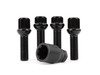ES#2952352 - 003901ECS3845BB - Ball Seat Locking Wheel Bolt Kit - (NO LONGER AVAILABLE) - Black zinc coated wheel lock bolts made specifically for ECS Flush kits. M14x1.5x38mm/M14x1.5x45mm - ECS - 