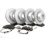 ES#2996985 - 34356789494KT - Front And Rear Brake Service Kit - Featuring ECS V5 coated rotors and ECS DD23 "Daily Driver" ceramic pads. - Assembled By ECS - BMW