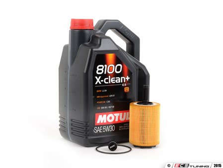 ES#261662 - TDIPRMOIL -  Oil Service Kit - With ECS Magnetic Drain Plug - Includes oil filter and Motul 8100 X-Clean+ 5w-30 oil - Assembled By ECS - Audi Volkswagen