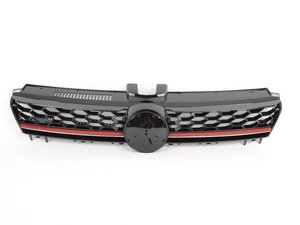 ES#2794984 - 009510BRP04 - GTI Lighting Package Grille - With Red Strip - Gloss black honeycomb with red strip and badge holders - Bremmen Parts - Volkswagen