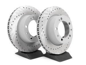 ES#4164651 - 275807cKT - Cross-Drilled Front Brake Rotors - Pair 11.73" (298mm) - Sebro directionally-drilled sport disc - both left and right - Sebro - Porsche