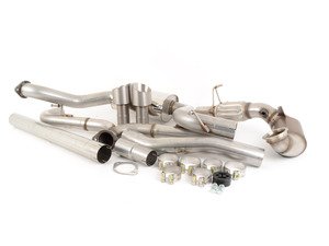 ES#2960492 - TBMK7GTI1KT6 - 3" Turbo Back Exhaust System - Non-Resonated - Get that Exhaust tone you've been looking for! Features 3" construction with 4" Titanium "GT100" style tips. - Milltek Sport - Volkswagen
