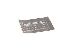 ES#1929806 - 71227612761 - Exhaust Emissions Label - Genuine BMW - BMW