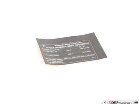 ES#1929806 - 71227612761 - Exhaust Emissions Label - Genuine BMW - BMW