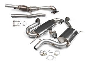 ES#2862440 - tb1003KT - 3" Turbo Back Exhaust System - Resonated - Get that Exhaust tone you've been looking for! Features 3" turboback construction with twin 3" Polished "GT80" style tips. - Milltek Sport - Volkswagen