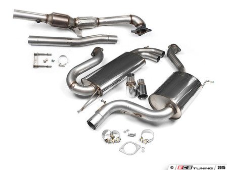 ES#2862440 - tb1003KT - 3" Turbo Back Exhaust System - Resonated - Get that Exhaust tone you've been looking for! Features 3" turboback construction with twin 3" Polished "GT80" style tips. - Milltek Sport - Volkswagen