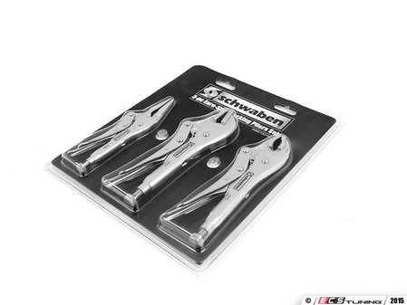 ES#2804493 - 008917SCH01A - Locking Plier Set - 3 Piece - (NO LONGER AVAILABLE) - No more pinched fingers with this euro style locking lever - Schwaben - 