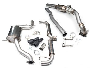 ES#2862457 - TBMK6GTI2KT - MK6 GTI 2.0T 3" Race Turbo Back Exhaust System - Resonated - Get that Exhaust tone you've been looking for! Features 3" turboback construction with dual matte black 4""GT100" style tips - Milltek Sport - Volkswagen