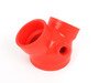 ES#2954074 - 034-112-6007-RED - Silicone Throttle Body Boot - Red - Replaces the troublesome and weak "Y" boot - Includes clamps - 034Motorsport - Audi