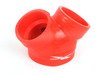 ES#2954074 - 034-112-6007-RED - Silicone Throttle Body Boot - Red - Replaces the troublesome and weak "Y" boot - Includes clamps - 034Motorsport - Audi