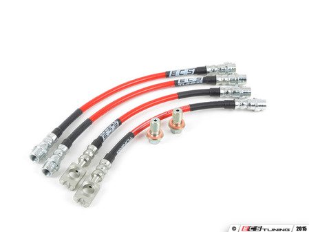 ES#2960569 - B5PASW8SSKt1 - Exact-Fit Stainless Steel Brake Lines - Complete Kit - DOT-compliant kit to improve pedal feel in your vehicle. - ECS - Volkswagen