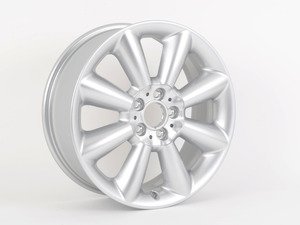 ES#2756634 - 36116855116 - 507 MINI 8 Spoke Cone Wheel 18" (5x112) Silver - Priced Each - 7JX18 ET:54 - Genuine MINI - MINI