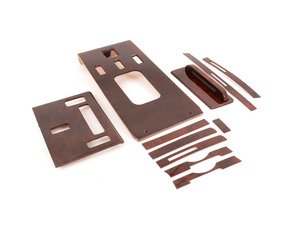 ES#2533321 - WK107BH - Mercedes 560SL 1986-1989 Wood Trim Kit - Burl Wood - includes AC panel, shift console, dash strips, and ash tray cover - URO - Mercedes Benz