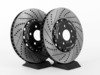ES#2953876 - 014366ECS01KT2 -  Front Big Brake Kit - Stage 3 - 2-Piece Cross Drilled & Slotted Rotors (345x30) - Upgrade your brake system to the 4-piston Brembo Q5 calipers - ECS - Audi