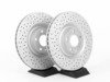 ES#2953877 - 014366ECS02KT2 -  Front Big Brake Kit - Stage 3 - Cross Drilled & Slotted Rotors (345x30) - (NO LONGER AVAILABLE) - Upgrade your brake system to the 4-piston Brembo Q5 calipers. Includes ECS GEOMET brake rotors. - ECS - 