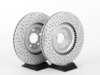 ES#2953877 - 014366ECS02KT2 -  Front Big Brake Kit - Stage 3 - Cross Drilled & Slotted Rotors (345x30) - (NO LONGER AVAILABLE) - Upgrade your brake system to the 4-piston Brembo Q5 calipers. Includes ECS GEOMET brake rotors. - ECS - 