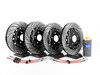 ES#2960509 - 8k0698301mkt6 - Front & Rear Brake Kit - Stage 1 - 2-Piece Cross Drilled & Slotted Rotors - Upgrade your brake system with 2-piece rotors and stainless steel lines - ECS - Audi