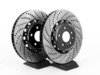 ES#2960509 - 8k0698301mkt6 - Front & Rear Brake Kit - Stage 1 - 2-Piece Cross Drilled & Slotted Rotors - Upgrade your brake system with 2-piece rotors and stainless steel lines - ECS - Audi