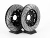 ES#2960509 - 8k0698301mkt6 - Front & Rear Brake Kit - Stage 1 - 2-Piece Cross Drilled & Slotted Rotors - Upgrade your brake system with 2-piece rotors and stainless steel lines - ECS - Audi