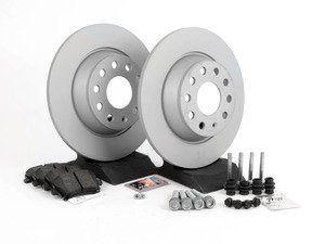 ES#2597860 - 1K0615601AD - Rear Brake Service Kit (282x12) - Featuring Zimmermann rotors and ECS DD23 "Daily Driver" ceramic pads. - Assembled By ECS - Audi Volkswagen