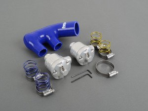ES#2550543 - FMDV996PB - Piston Style Recirculation Valves - Pair - Beautiful polished aluminum valves with blue silicone hose included - Forge - Porsche