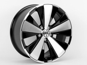 ES#2609941 - 5C0601025J - 18" Twister Wheel - Set Of Four - 18x8 ET46 5x112 Alloys in silver with gloss black accents - Genuine Volkswagen Audi - Volkswagen