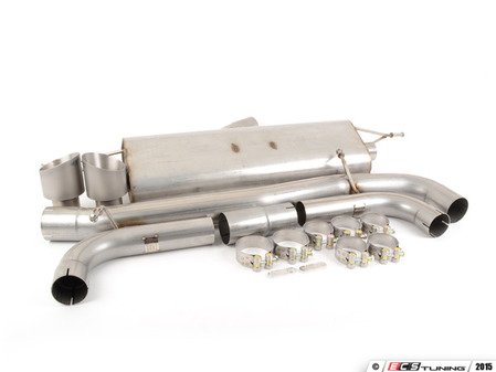 ES#2827598 - SSXAU483 - Cat-Back Exhaust System - Non-Resonated - 3" stainless steel with dual GT100 Titanium tips - Milltek Sport - Audi