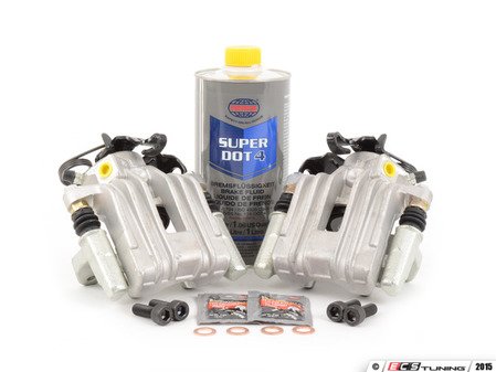 ES#2597711 - 1J0615423424KT2 - Rear Brake Caliper Replacement Kit - All you need to replace your rear calipers in one easy service - Assembled By ECS - Audi Volkswagen