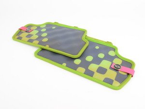 ES#2714927 - 51472354165 - Rear Rubber Factory Floor Mats Set Vivid Green - Priced As Set  - Replace or upgrade to factory MINI mats - Genuine MINI - MINI