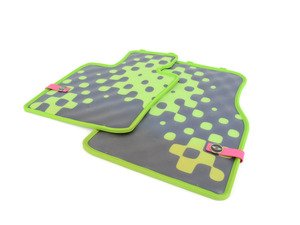 ES#2714943 - 51472354158 - Front Rubber Factory Floor Mats Set Vivid Green - Priced As Set - Replace or upgrade to factory MINI mats - Genuine MINI - MINI