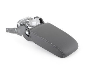 ES#2806502 - 5G0864207DCMR -  Leatherette Armrest Kit - Titanium Black/Crystal Grey - Refresh your interior with a replacement armrest - Genuine Volkswagen Audi - 