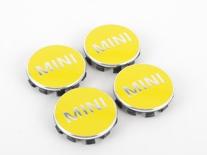 ES#2715083 - 36132354151 - MINI Wheel Center Cap Yellow - Set Of Four - Bright Yellow color center caps to add some style - Genuine MINI - MINI