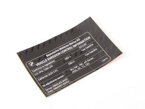 ES#2612029 - 71227649774 - Exhaust Emissions Label - Genuine BMW - BMW