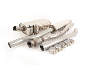 ES#2827809 - SSXM022 - Cat-Back Exhaust System - Resonated Twin Round GT80 - 2.50" stainless steel with Twin Round polished tips - Milltek Sport - MINI