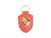 ES#2748396 - WAP0500920E -  Red Crested Key Fob - Key ring to organize all of your keys, while showing Zuffenhausen pride - Genuine Porsche - Porsche
